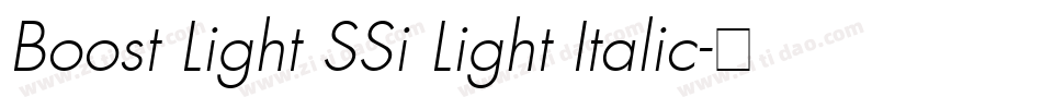 Boost Light SSi Light Italic字体转换